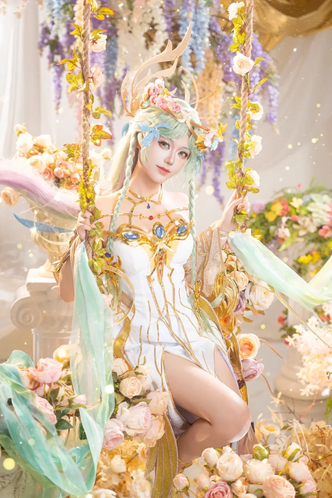 【貂蟬cos】王者榮耀馥夢繁花，花藤鞦韆上的幻境 - sakura雨尘酱 - 第12張