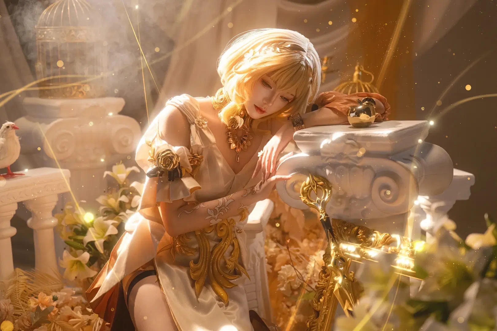 【アグライア コスプレ】『崩壊：スターレイル』黄金の神性降臨 - sakura雨尘酱 - 2枚目