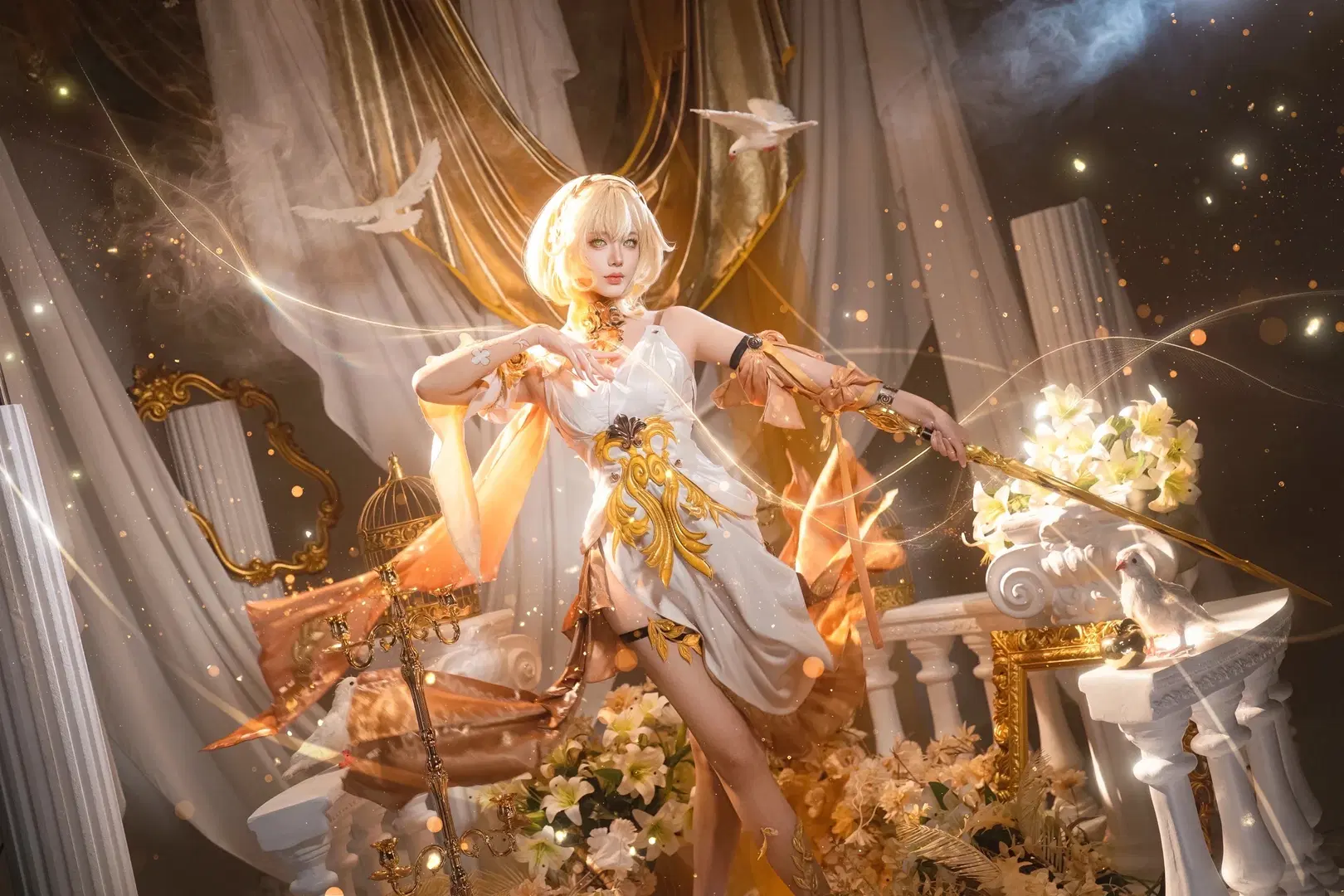 【アグライア コスプレ】『崩壊：スターレイル』黄金の神性降臨 - sakura雨尘酱 - 6枚目