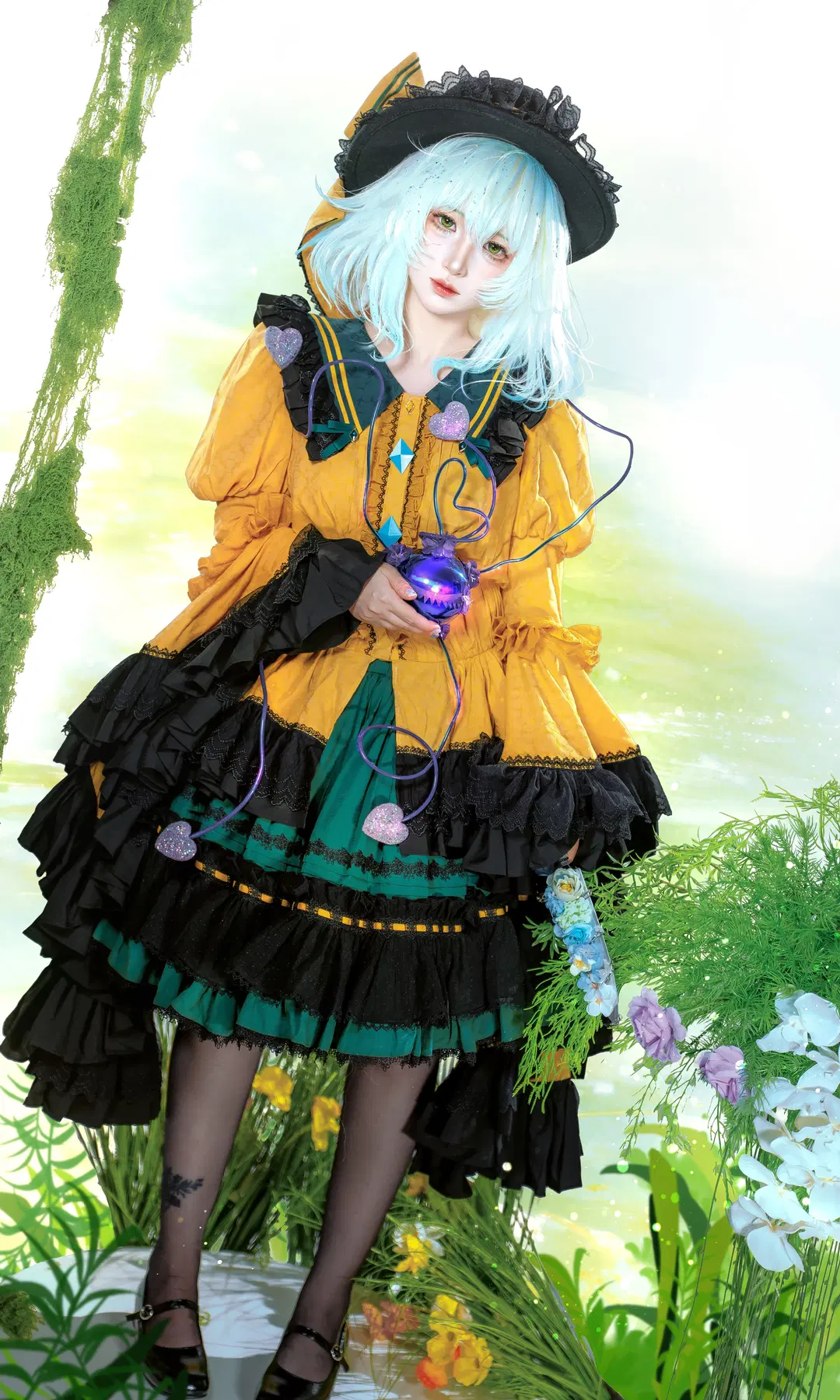 二次元, cosplay, 东方project, 古明地恋cos, 黑丝