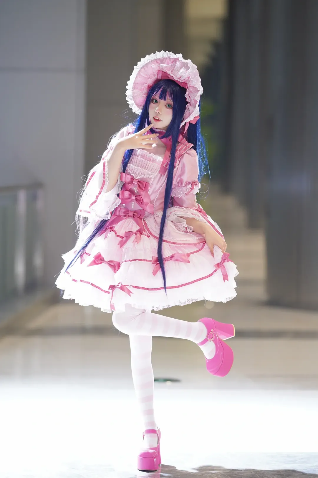 Cosplay, 私设洋装, 粉白条纹丝袜, 丝绒蛋糕, 天使之心 - 第1张