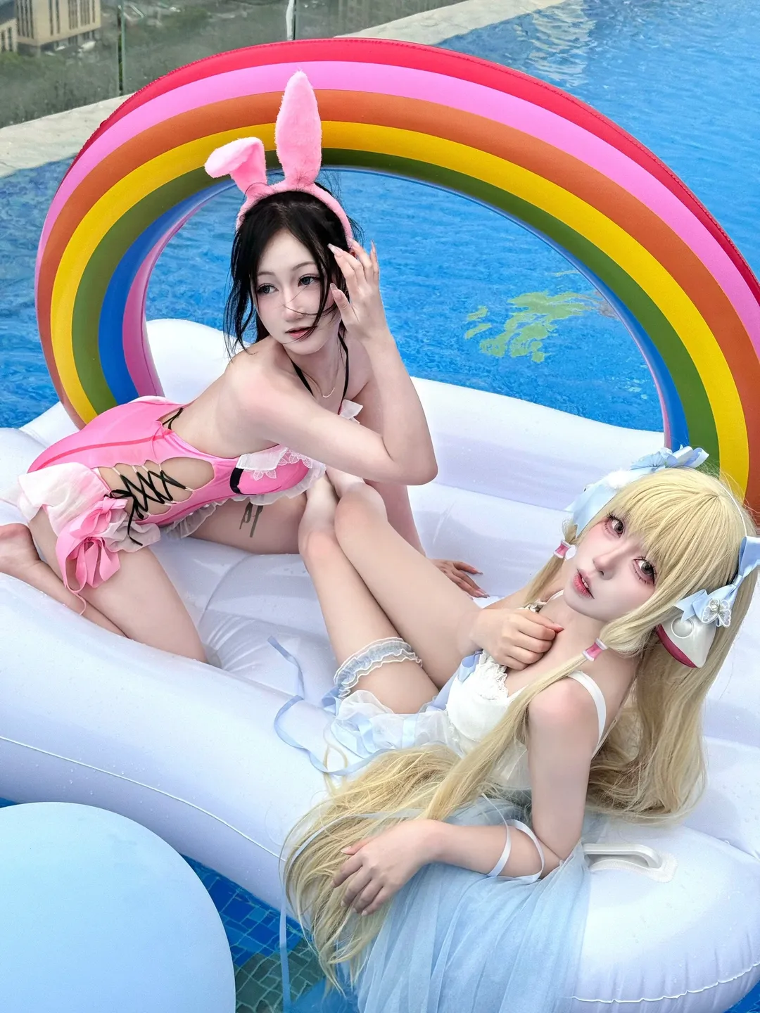 二次元少女, 泳池寫真, 沈妙cos, 小嘰, 水上運動