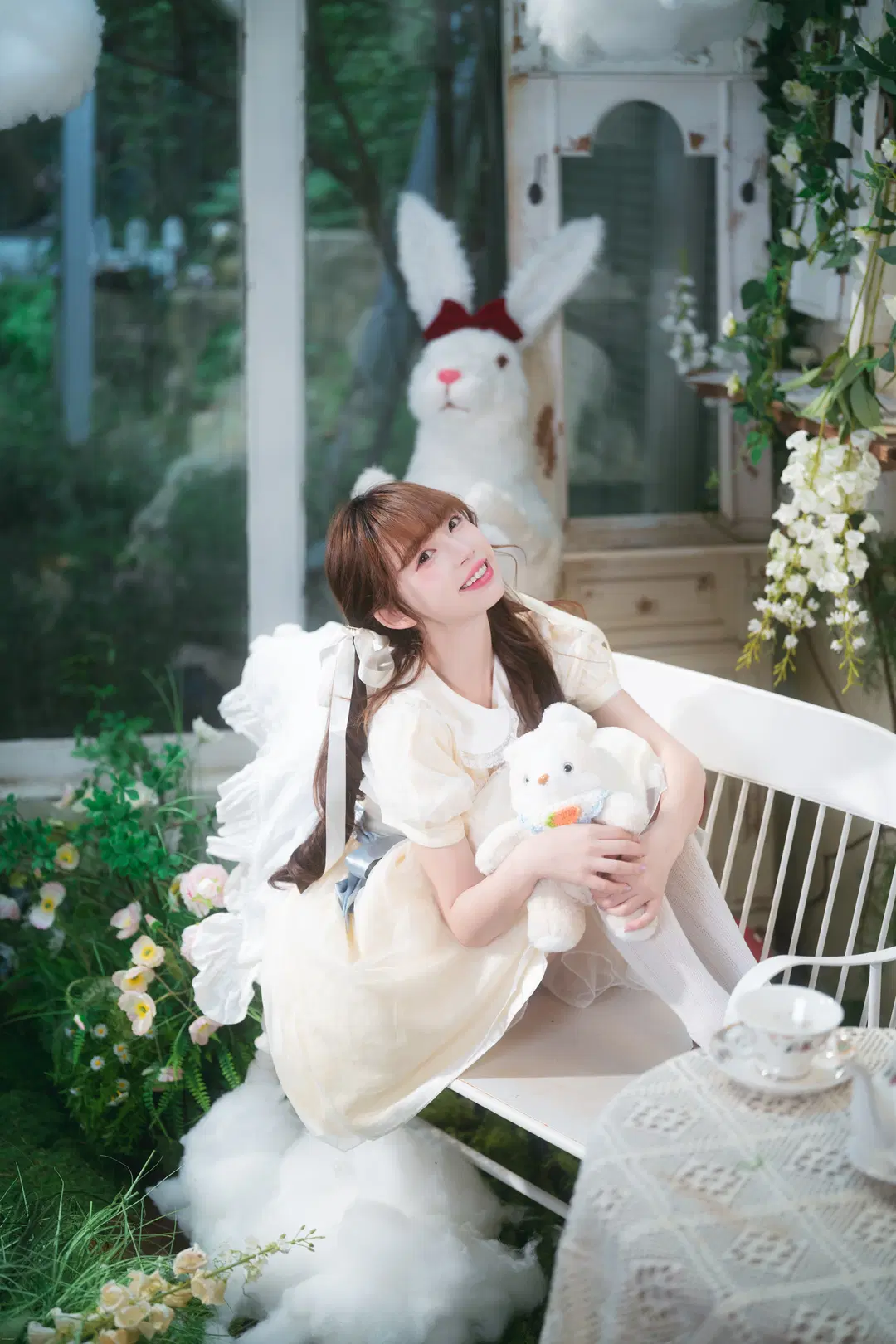 仙氣白月光穿搭，夢幻花園裡的甜美少女寫真 - drama来啦 - 第3張