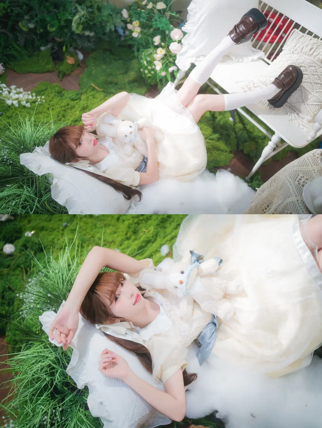 仙氣白月光穿搭，夢幻花園裡的甜美少女寫真 - drama来啦 - 第4張