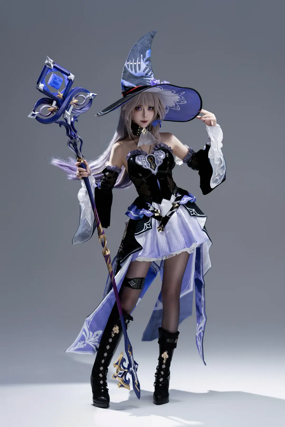 崩坏星穹铁道, 大黑塔cos, cosplay正片, 黑丝, 白棚摄影