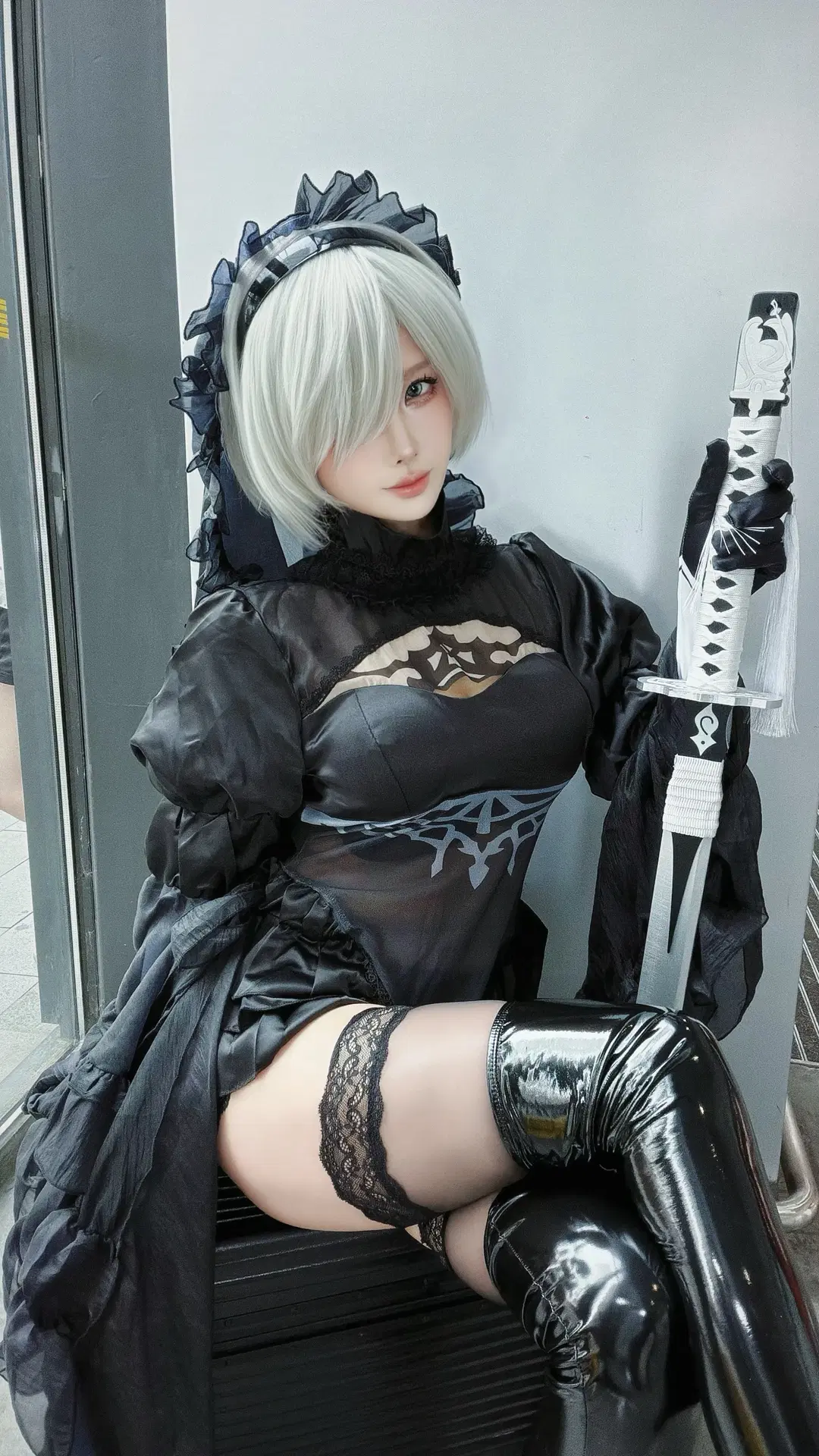 【2Bコスプレ】ホタルACGエキスポに黒花嫁姿で登場 - 摸一凹猫（2_5次元版） - 2枚目