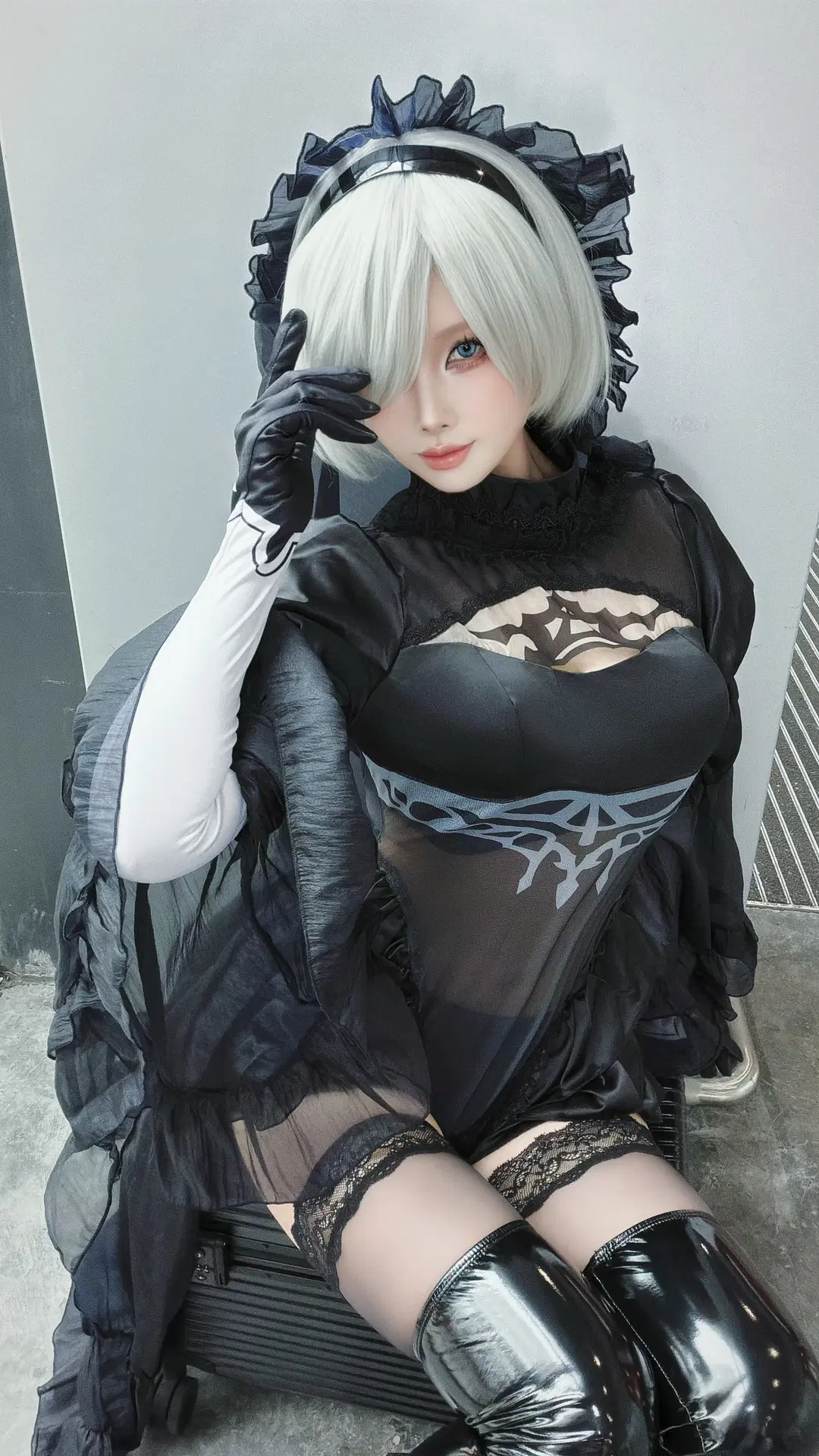 【2Bコスプレ】ホタルACGエキスポに黒花嫁姿で登場 - 摸一凹猫（2_5次元版） - 5枚目