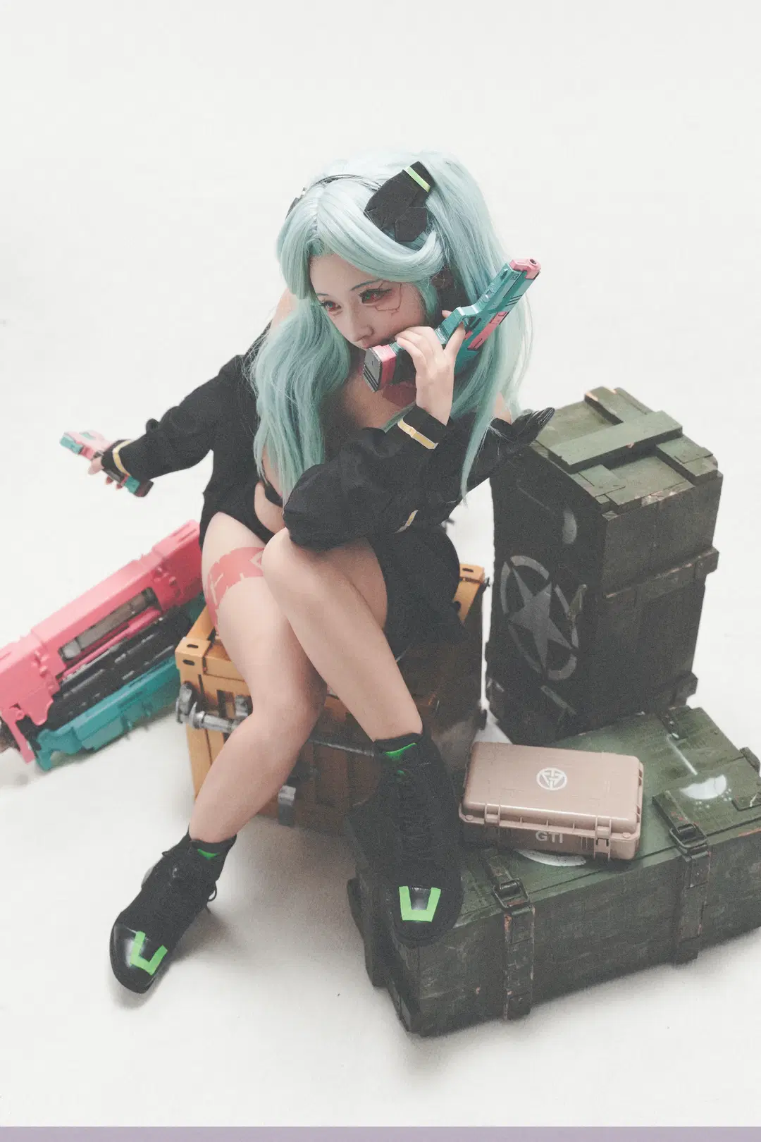 [Rebecca cosplay] Cyberpunk Tactical Style Photoshoot Share by 喵喵梓 - Image 2