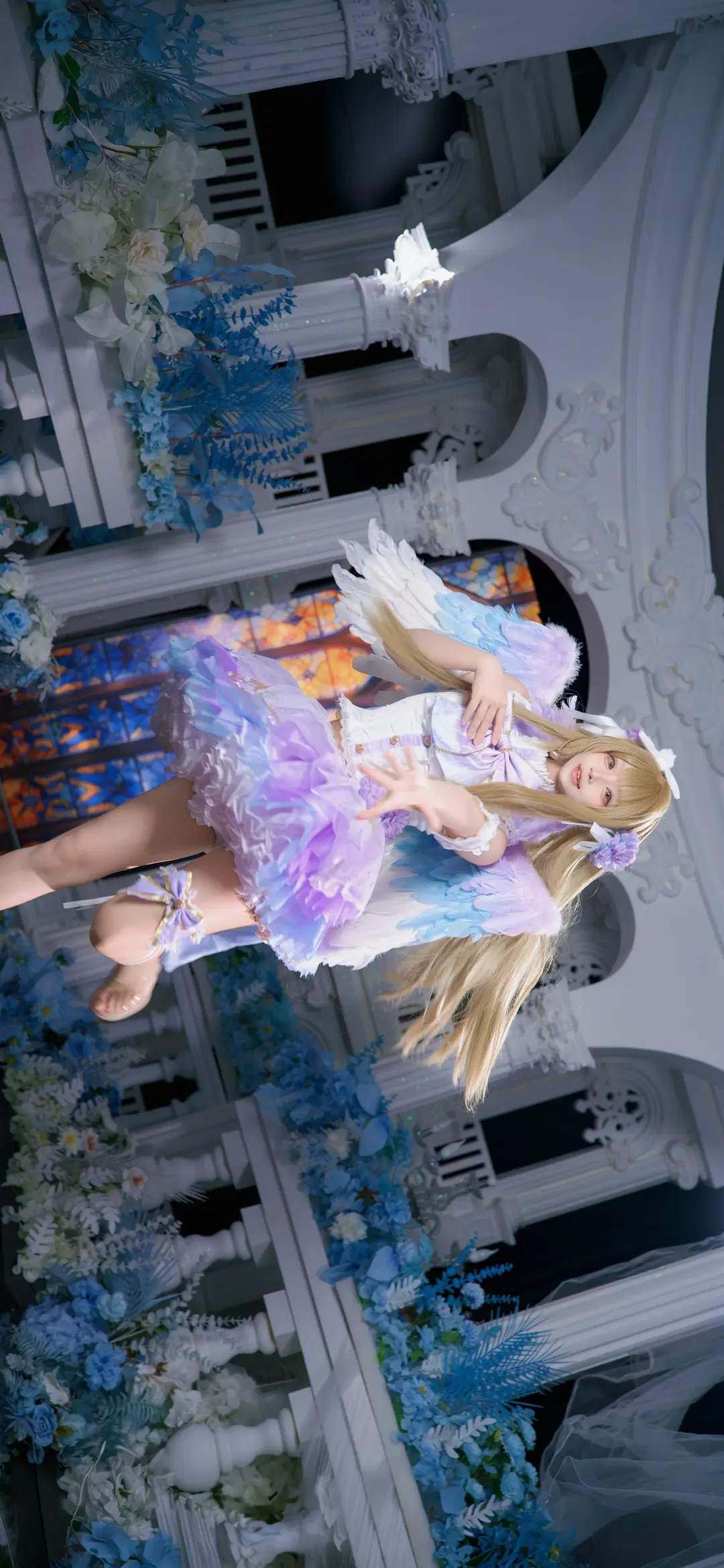 Minami Kotori cosplay: Love Live! Birthday Photoshoot, Purple-and-White Gradient Feather Skirt Chronicle by 喵喵梓 - Image 5