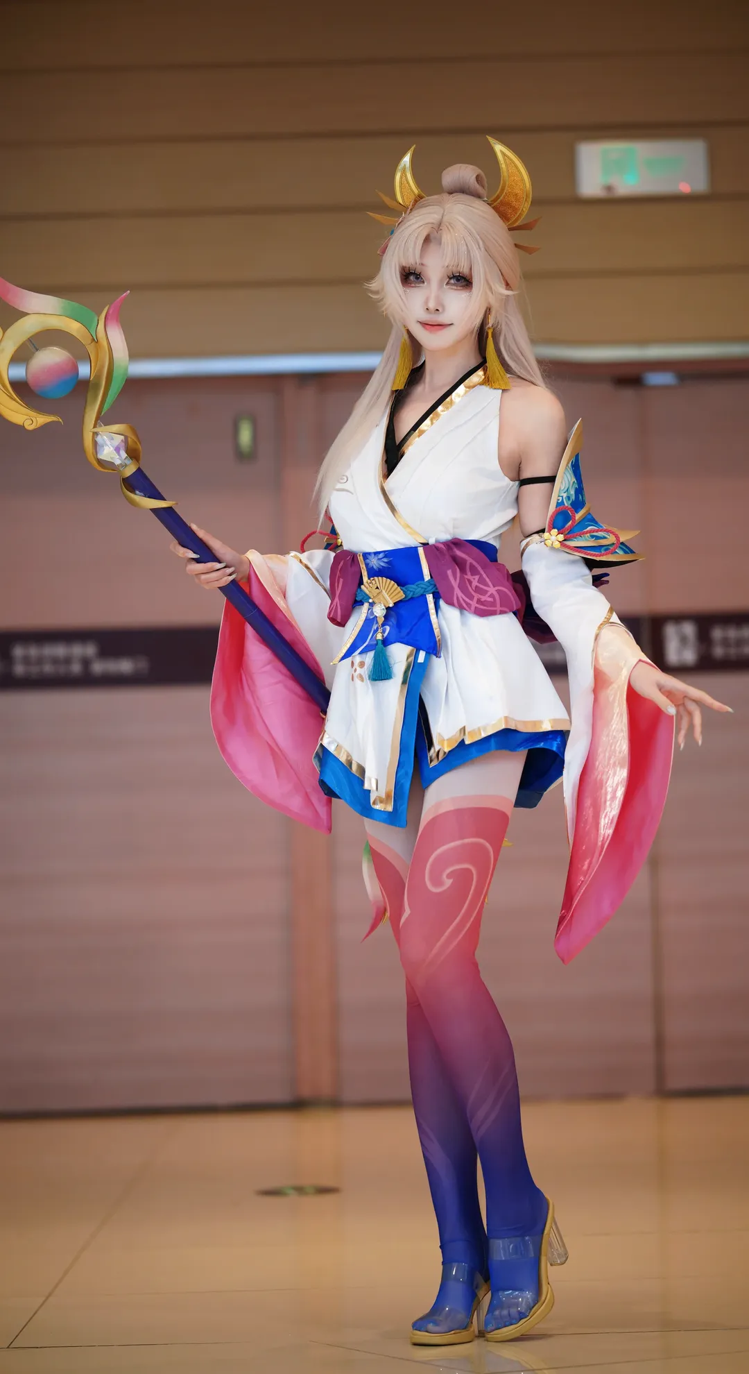 cosplay摄影, 英雄联盟, 拉克丝cos, 灵魂莲华, 渐变丝袜