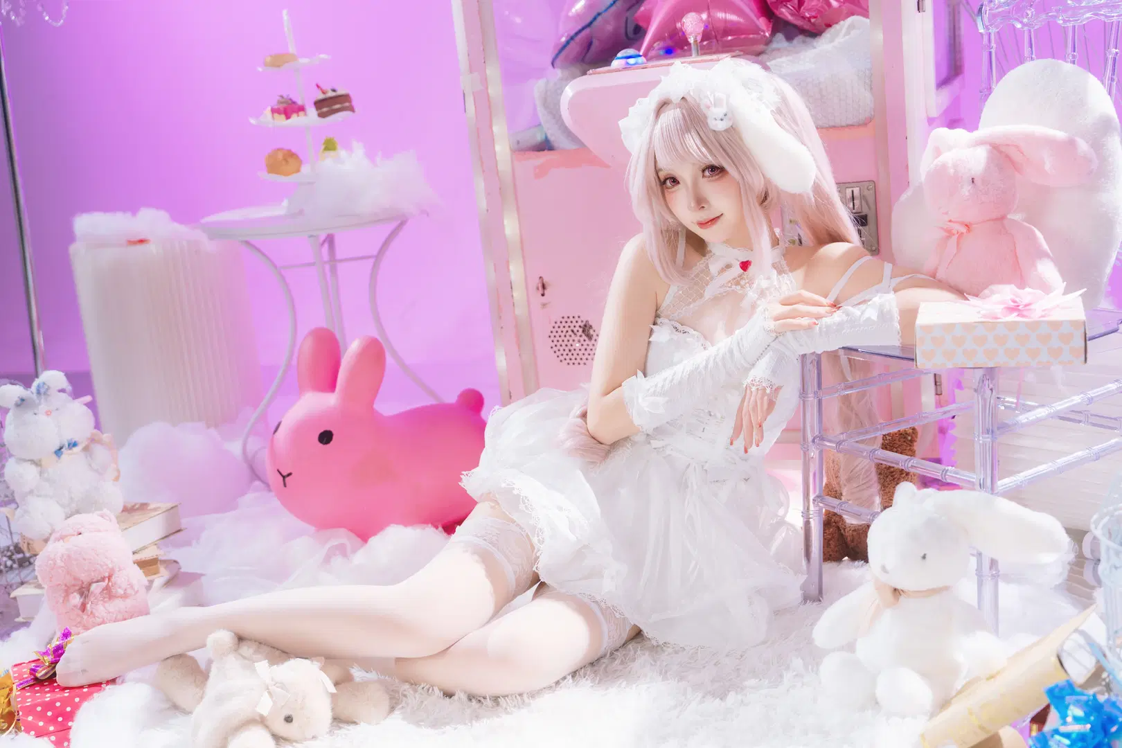 [Alice Cosplay] The Dreamlike Claw Machine Tea Party in Goddess of Victory by 植物菌 - Image 15