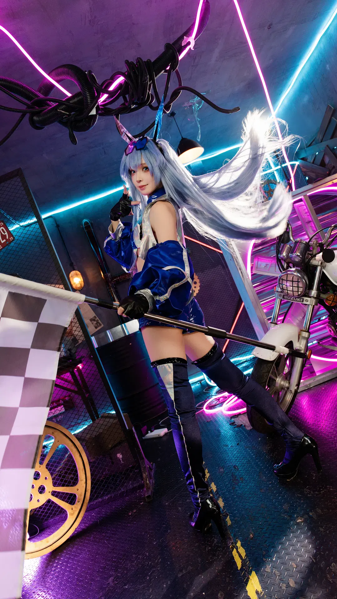 【ニュージャージーコスプレ】『アズールレーン』花園レーシングスーツの最速プレリュード - 植物菌 - 4枚目