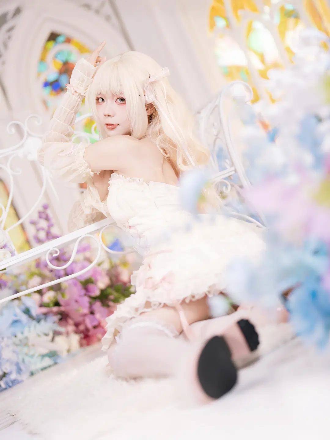 ロリータ, 雰囲気のある写真, 白ストッキング, 二次元写真, ロリータ服