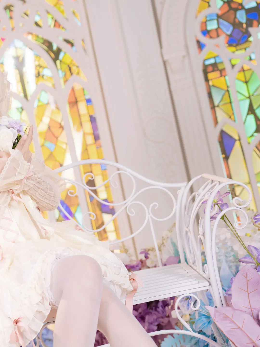 Flowers and Lolita: Church-Style White Stockings Atmospheric Aesthetic by 植物菌 - Image 7