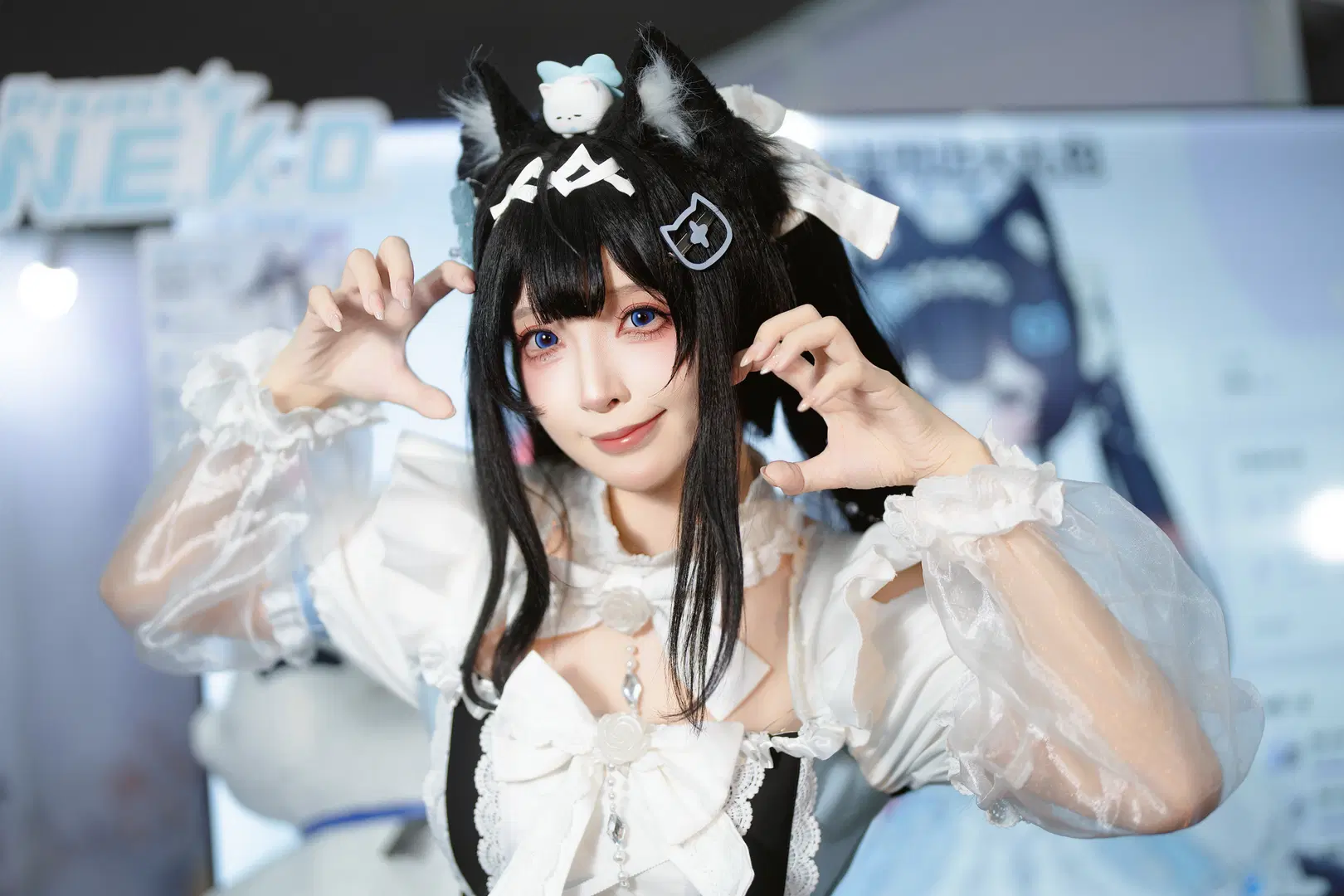 白絲貓耳女僕裝 漫展現場拍攝記錄 - 植物菌 - 第3張