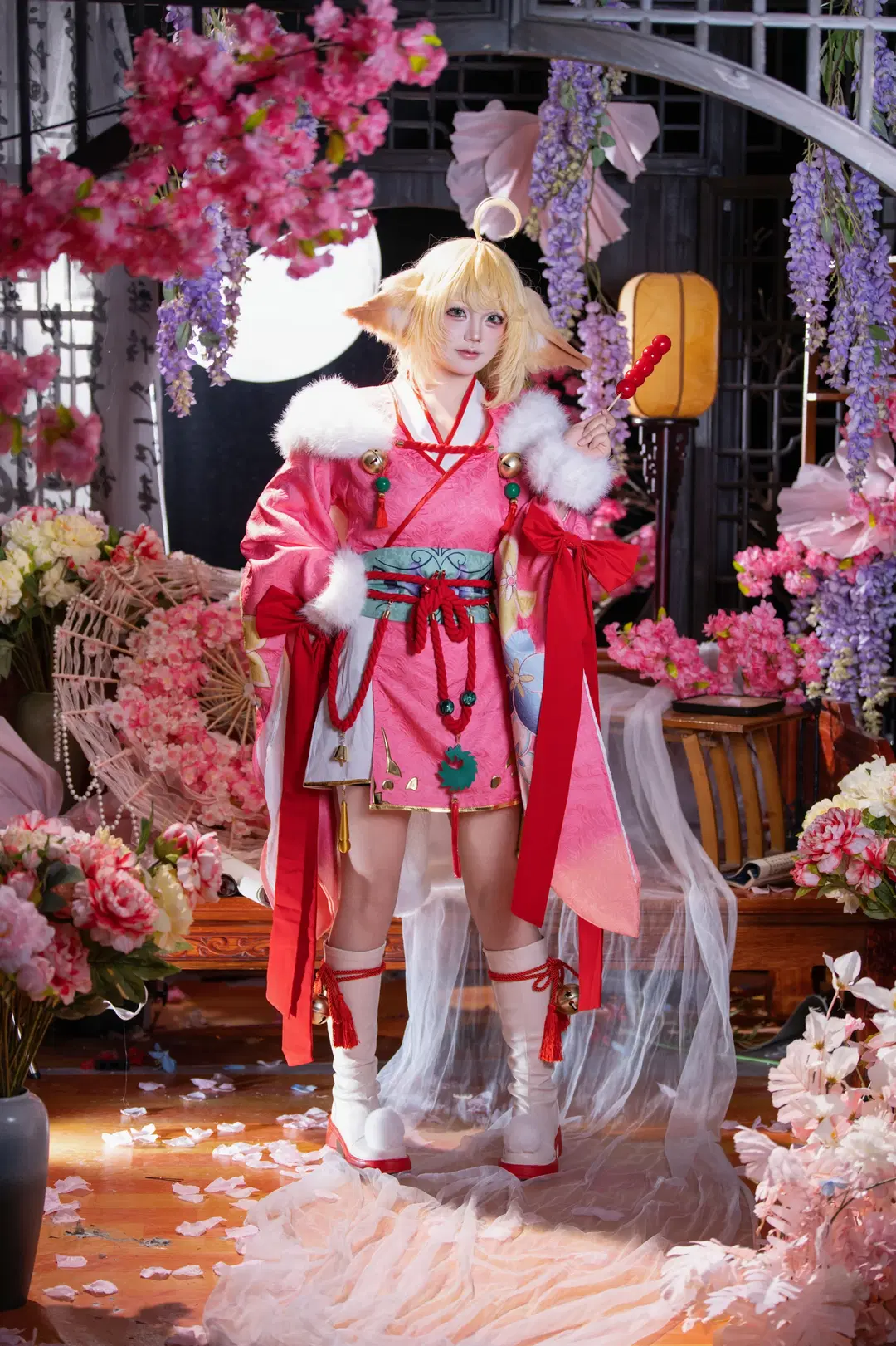 cosplay, 古风人像摄影, 樱花棚拍, 兽耳和风cos, 郑州cos正片