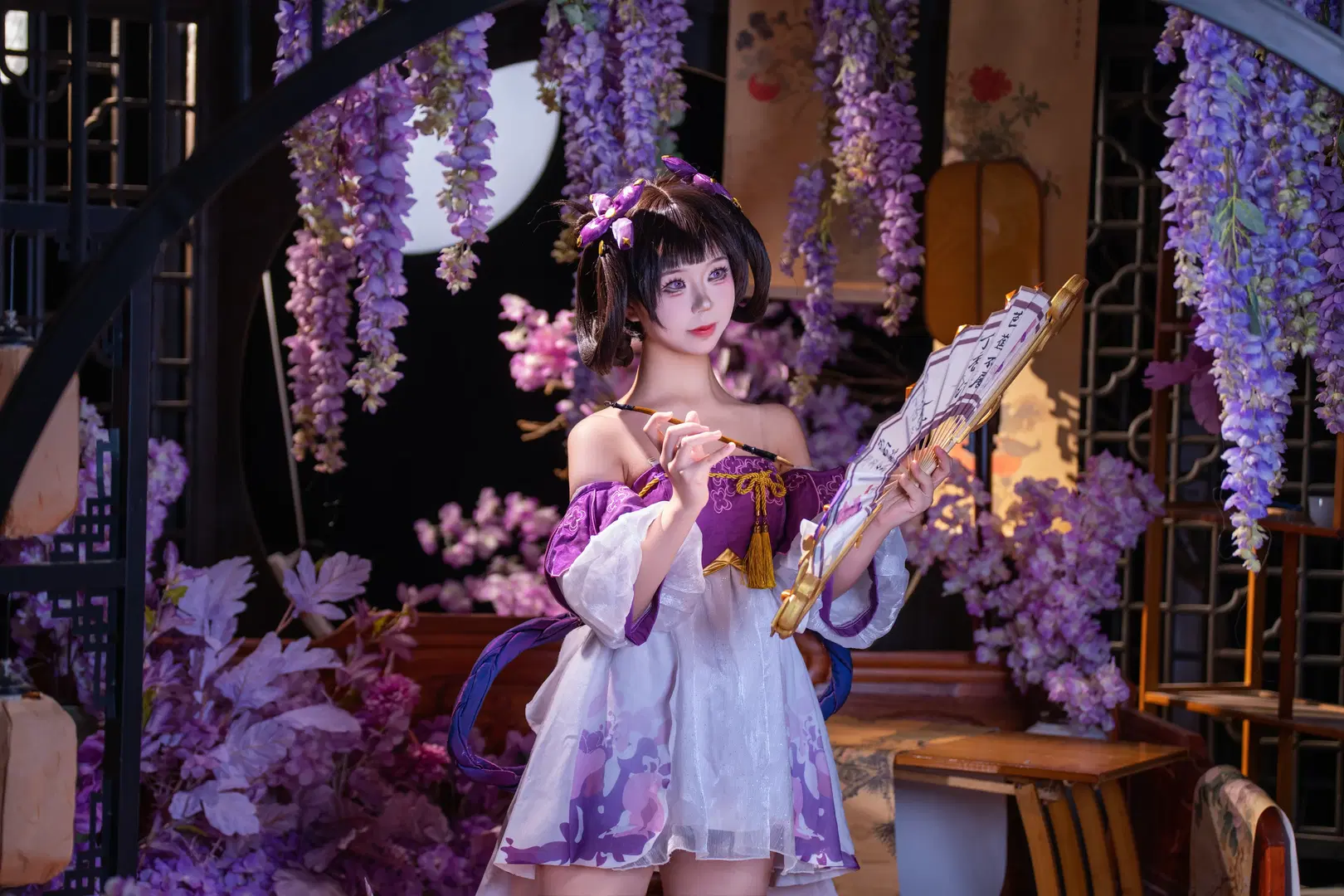 【小乔cos】紫藤花海中的灵动少女 - 拾月影棚 - 第4张