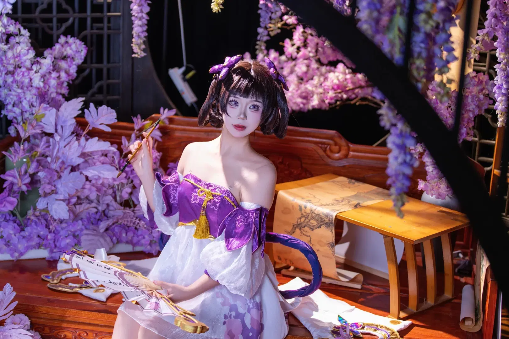 【小乔cos】紫藤花海中的灵动少女 - 拾月影棚 - 第6张