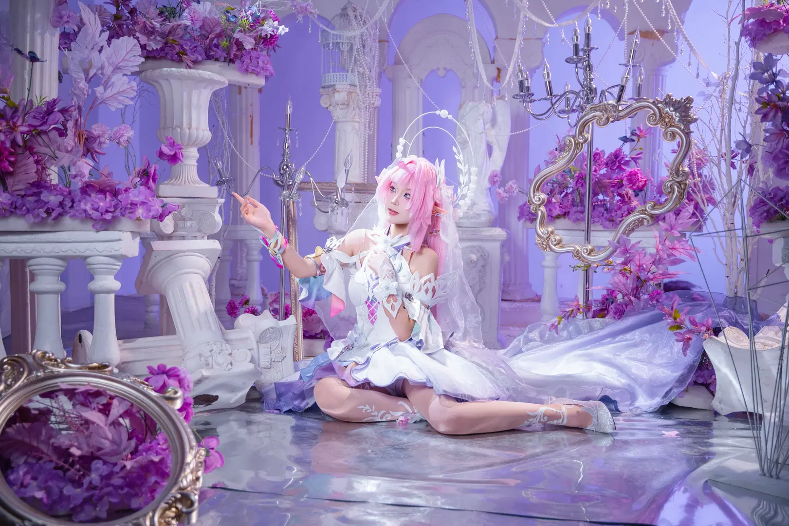 【大昔涟cos】紫粉色梦幻场景里的精灵造型 - 拾月影棚 - 第2张