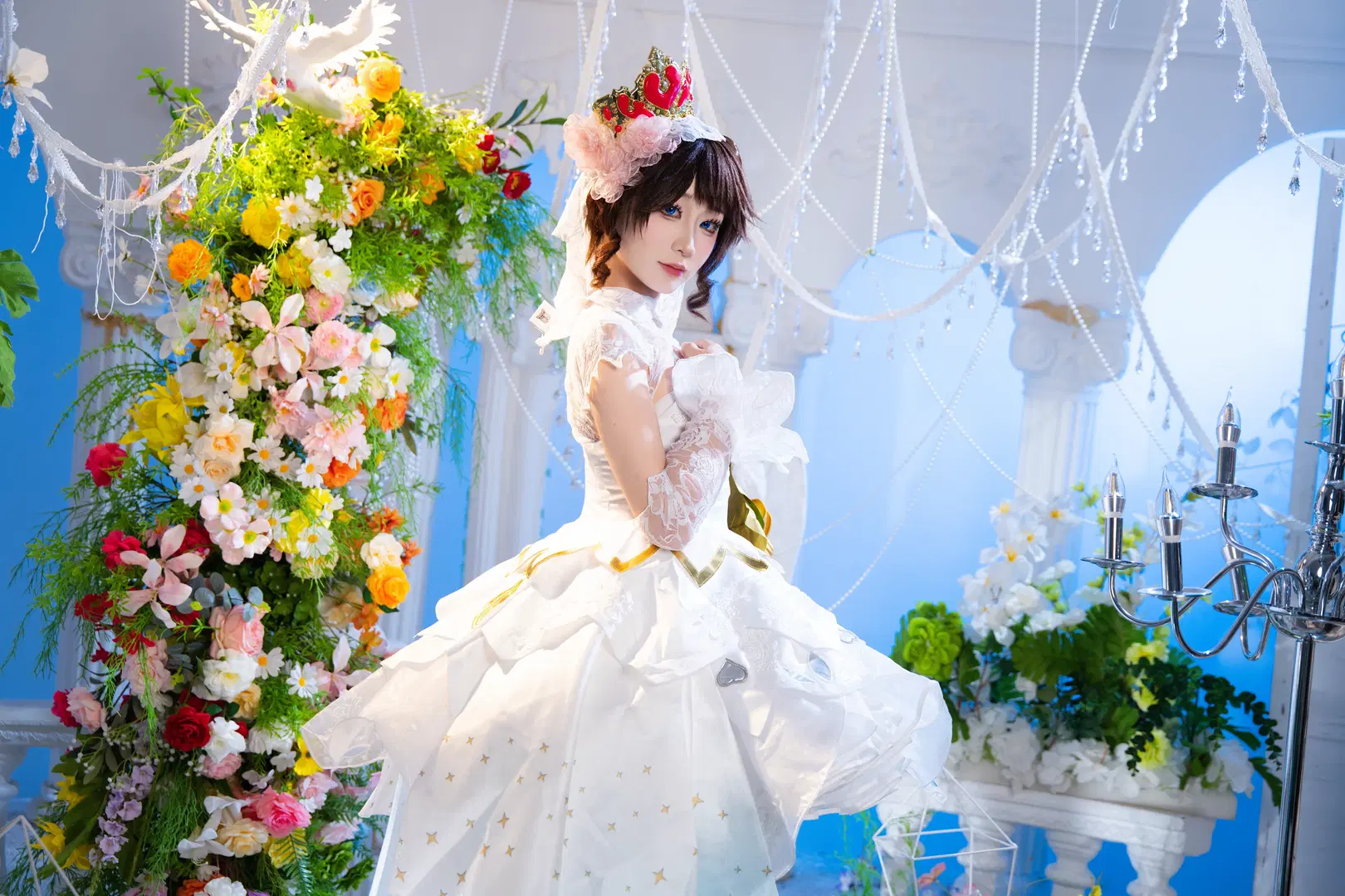 [Xiao Qiao Cosplay] The skirt flare and lace details of Pure White Wedding are truly maxed out by 拾月影棚 - Image 2
