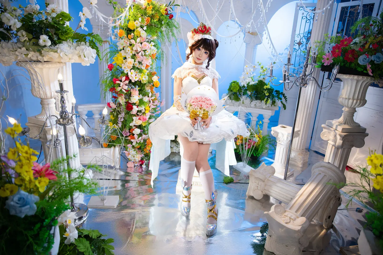 [Xiao Qiao Cosplay] The skirt flare and lace details of Pure White Wedding are truly maxed out by 拾月影棚 - Image 4
