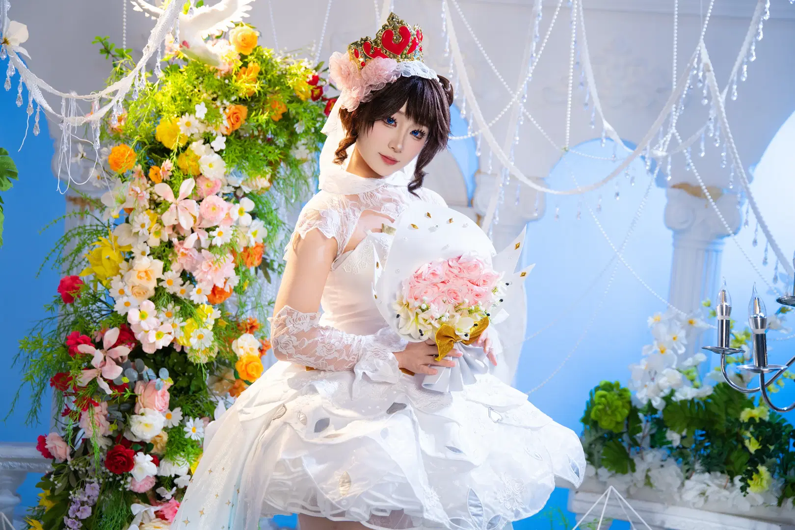 [Xiao Qiao Cosplay] The skirt flare and lace details of Pure White Wedding are truly maxed out by 拾月影棚 - Image 6