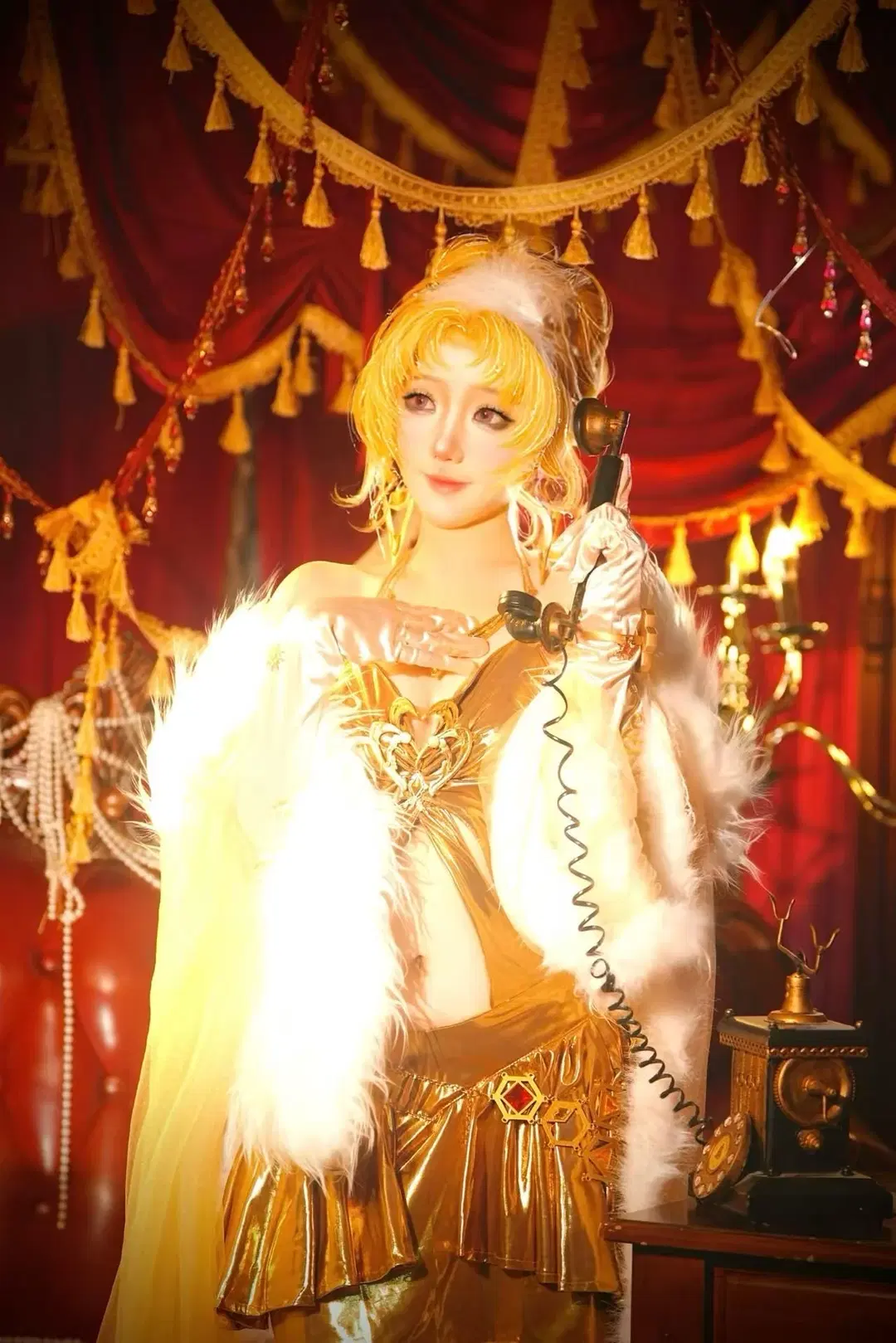 [Millie cosplay] A golden-texture retro studio photoshoot under warm lighting by 拾月影棚 - Image 2