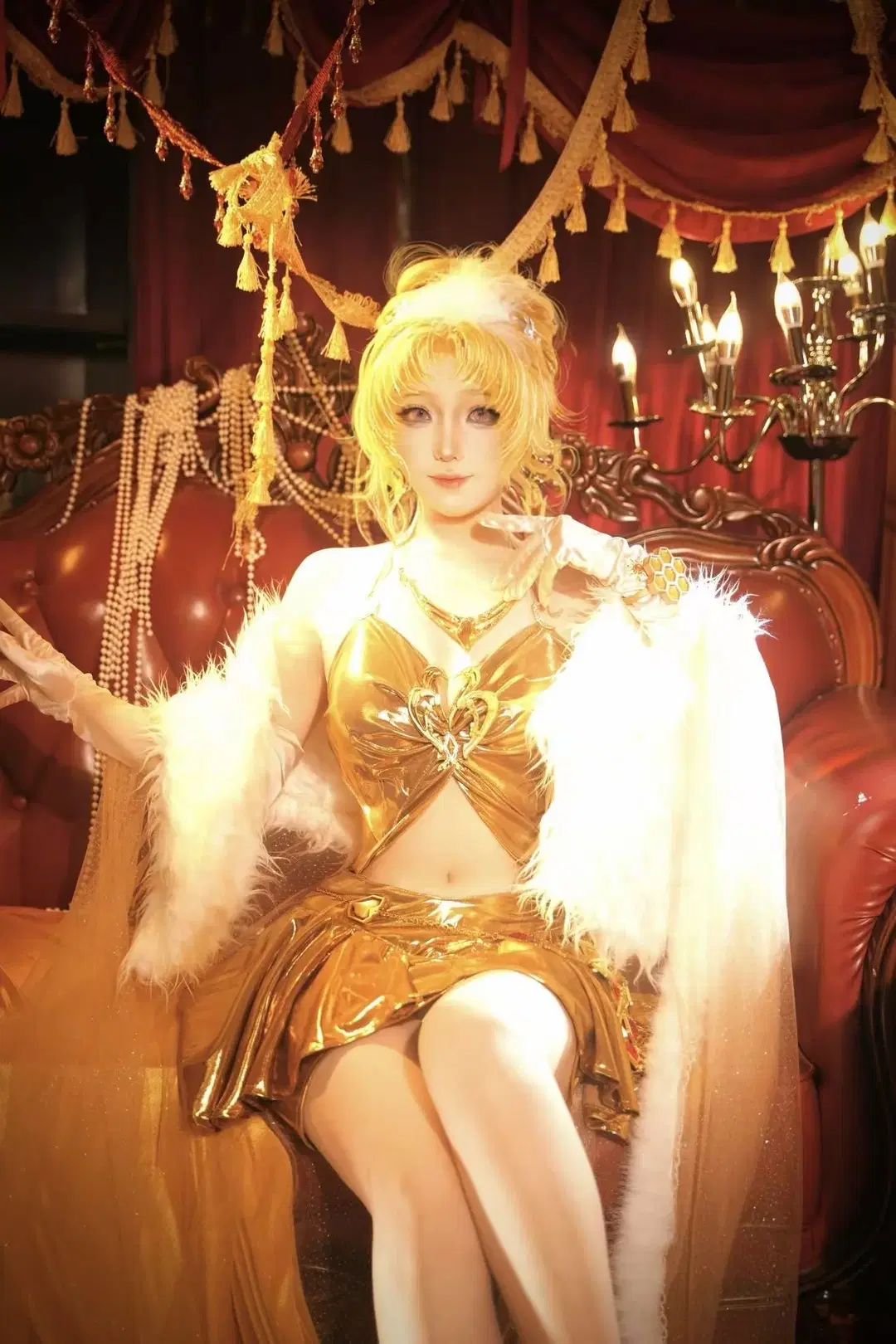 [Millie cosplay] A golden-texture retro studio photoshoot under warm lighting by 拾月影棚 - Image 6