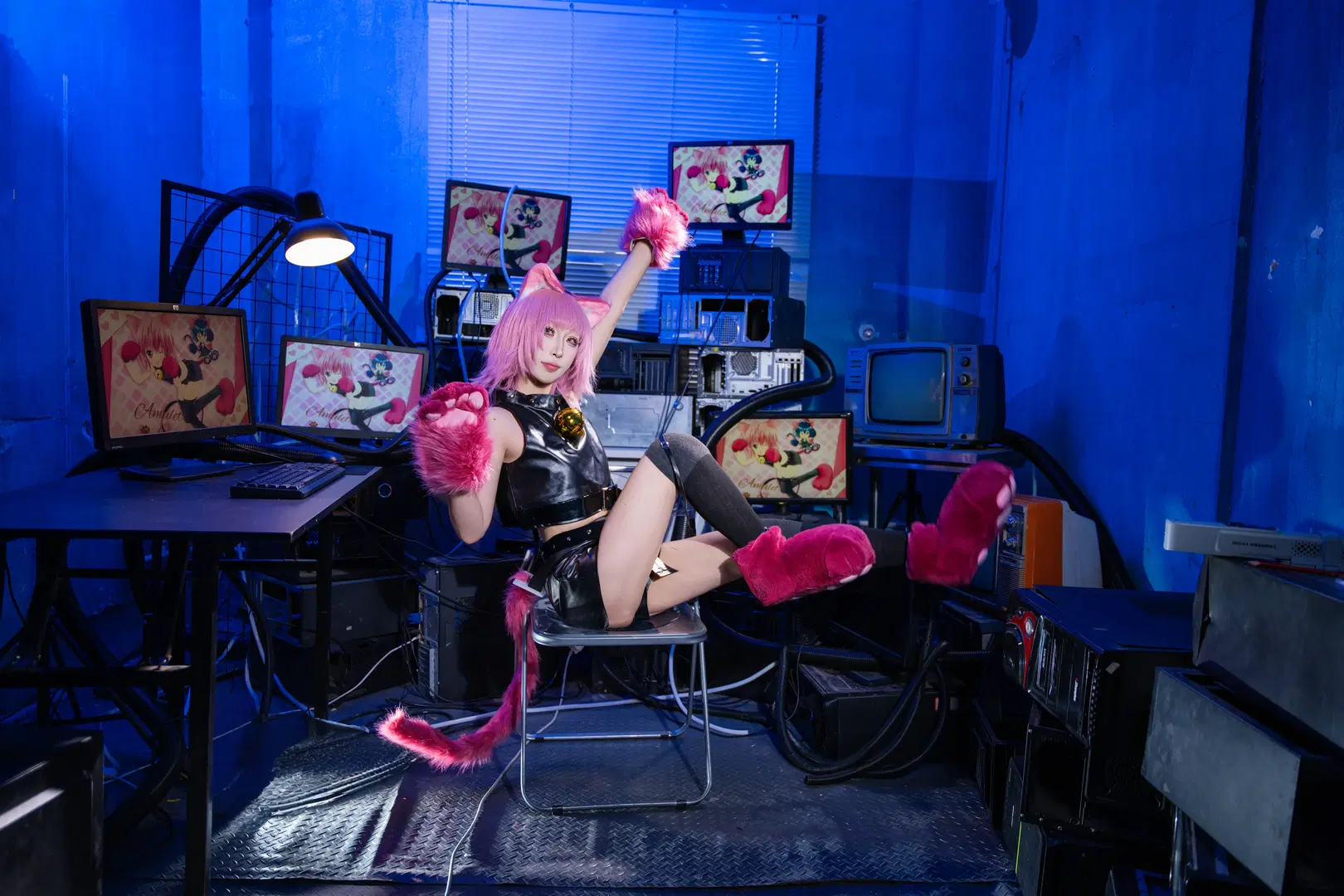 猫耳, 魔卡少女樱, 黑丝, cosplay摄影, 日奈森亚梦cos