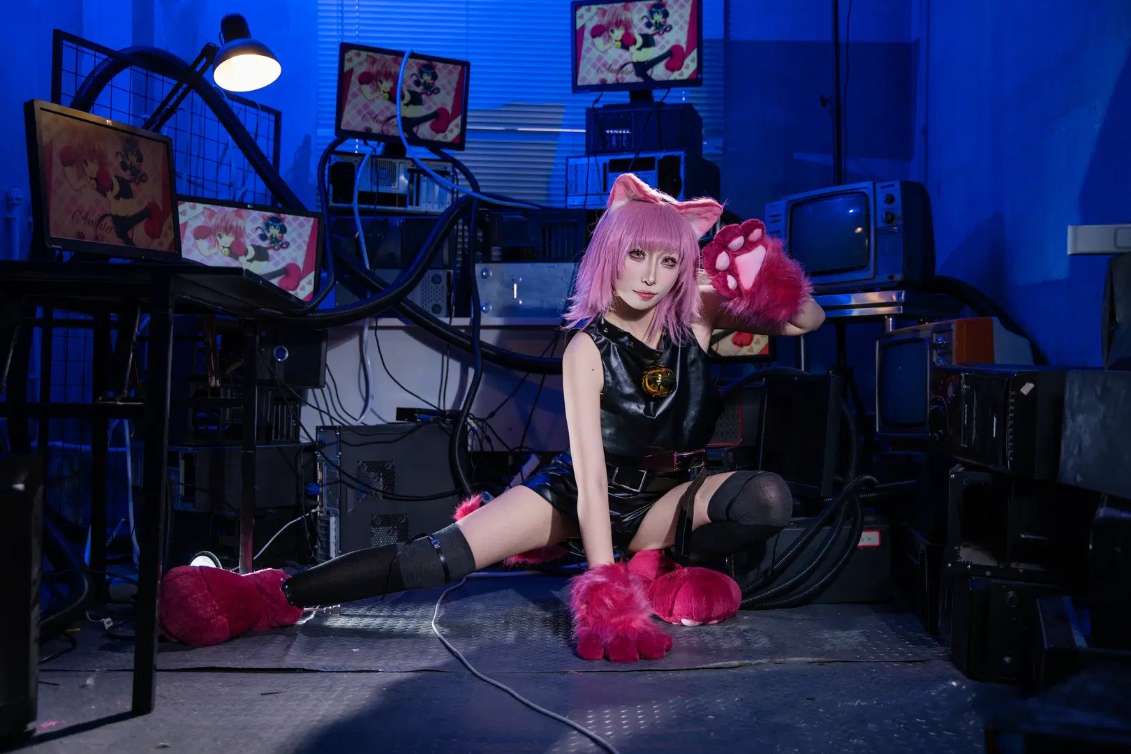 【日奈森亚梦cos】魔卡少女樱主题的黑粉猫系装扮 - 拾月影棚 - 第6张