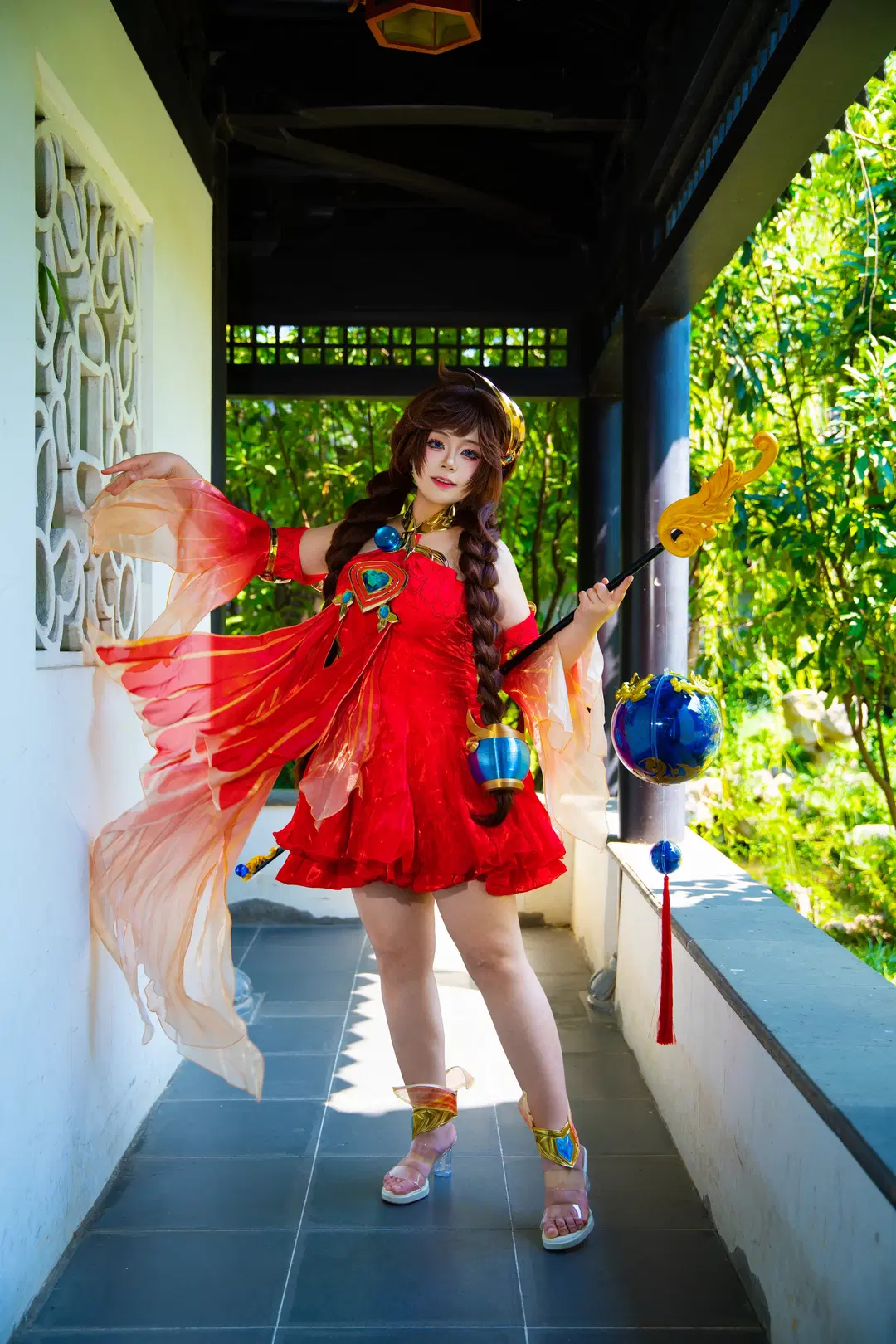 Collision of Red Dress, Magic Staff, and Classical Garden by 拾月影棚 - Image 7