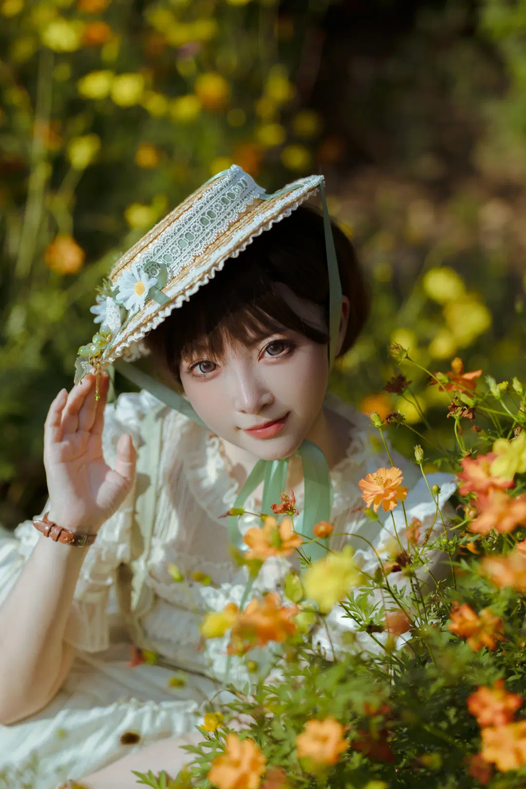 French oil painting girl Styling on a Summer Meadow: A French retro Lolita fashion Story by 薇璦熙_迪 - Image 5