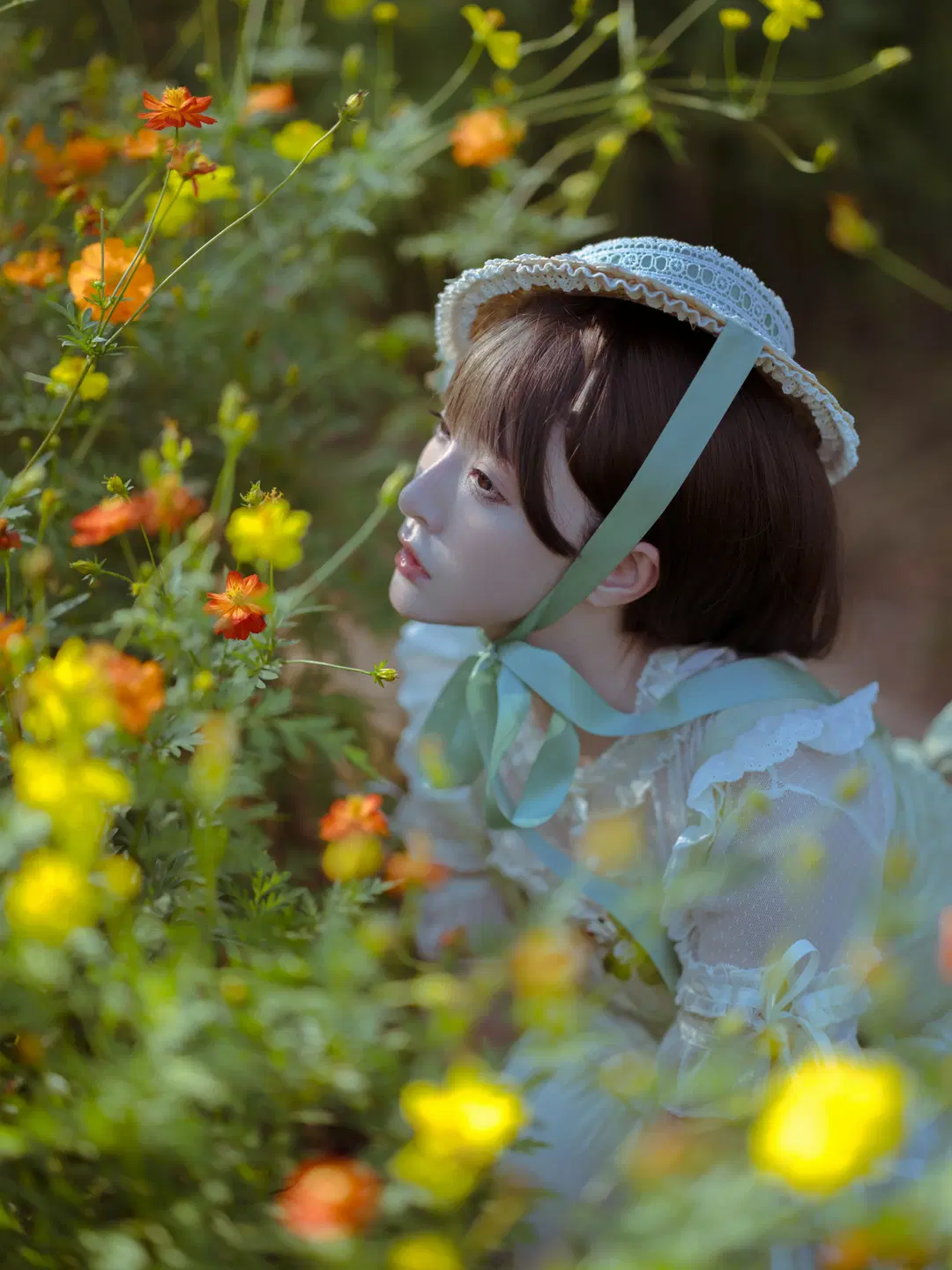 French oil painting girl Styling on a Summer Meadow: A French retro Lolita fashion Story by 薇璦熙_迪 - Image 7