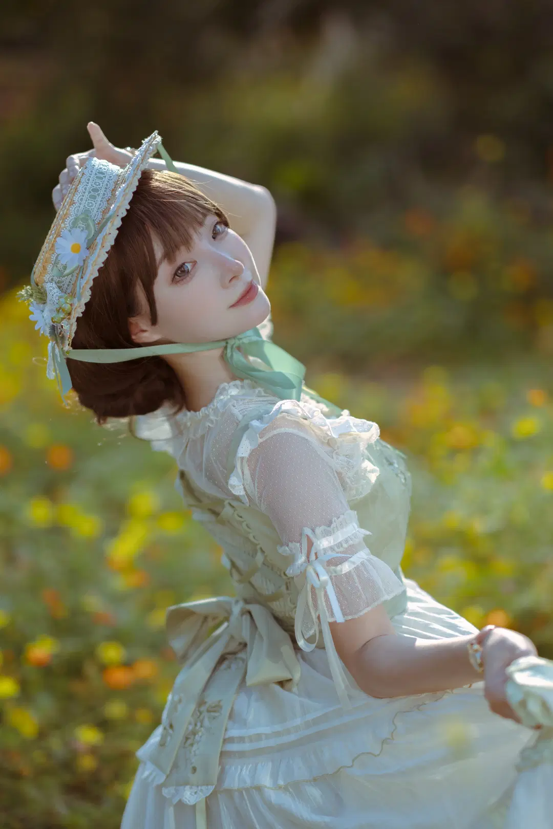 French oil painting girl Styling on a Summer Meadow: A French retro Lolita fashion Story by 薇璦熙_迪 - Image 8