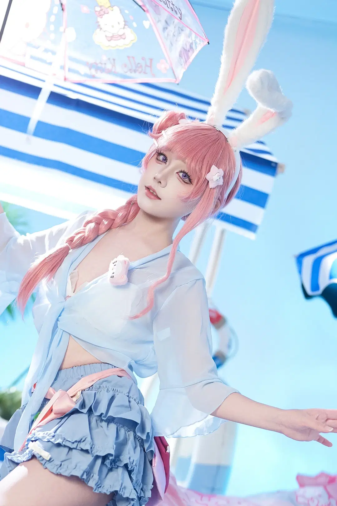 [Gongsun Li Cosplay] Honor of Kings Summer Beach Style Self-Coordinated Outfit Sharing by 清濯睡不醒 - Image 2