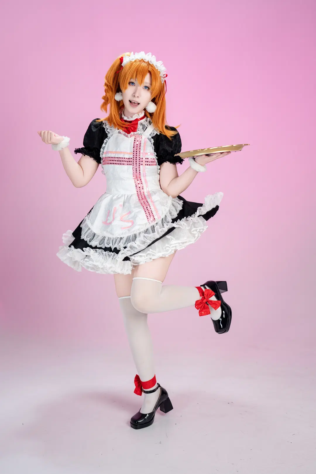 女仆装, 二次元cosplay, 白丝, lovelive, 高坂穗乃果cos