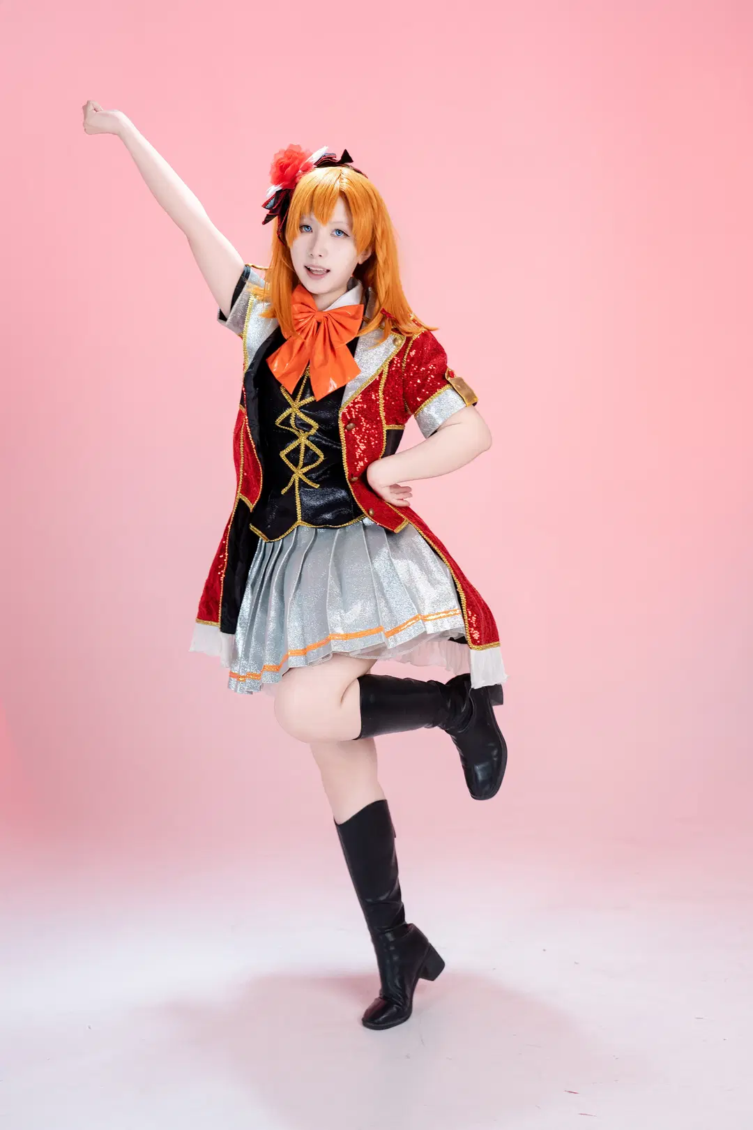 二次元cosplay, lovelive, 偶像打歌服, 高坂穗乃果cos, 向日葵少女