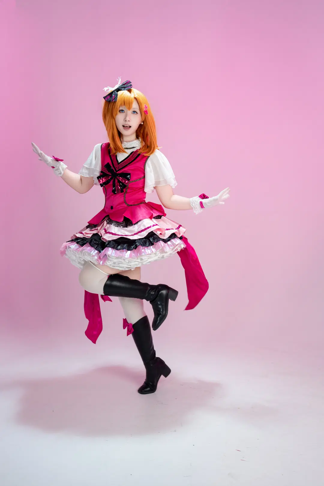 cosplay, 打歌服, lovelive, 白色过膝袜, 高坂穗乃果cos