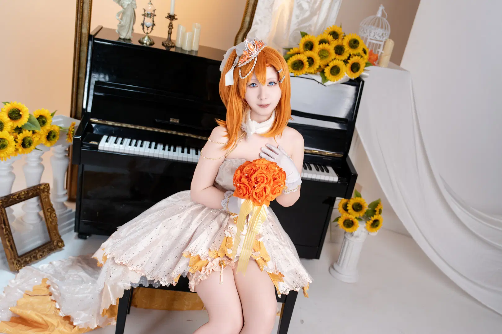 【高坂穂乃果 コスプレ】『ラブライブ!』ウェディングドレス覚醒のひまわり撮影記録 - 兮葬（备战版 - 3枚目