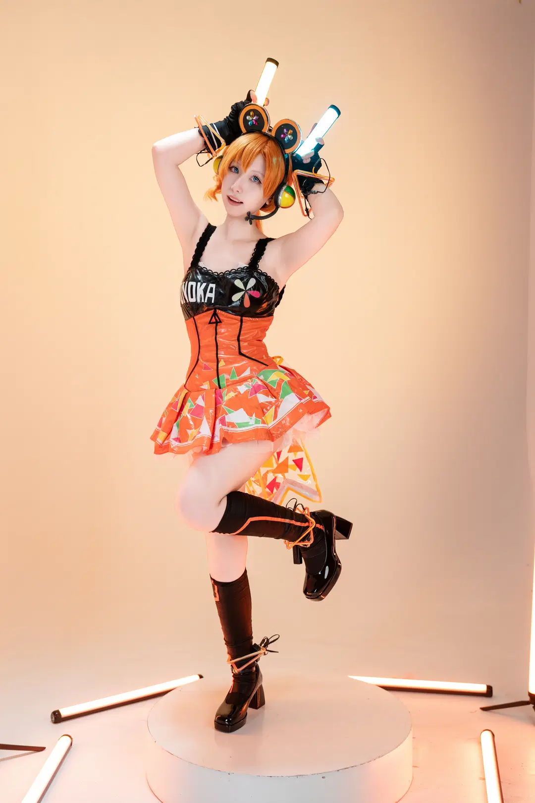 cosplay摄影, lovelive, 高坂穗乃果cos, 丝袜, 电玩觉醒