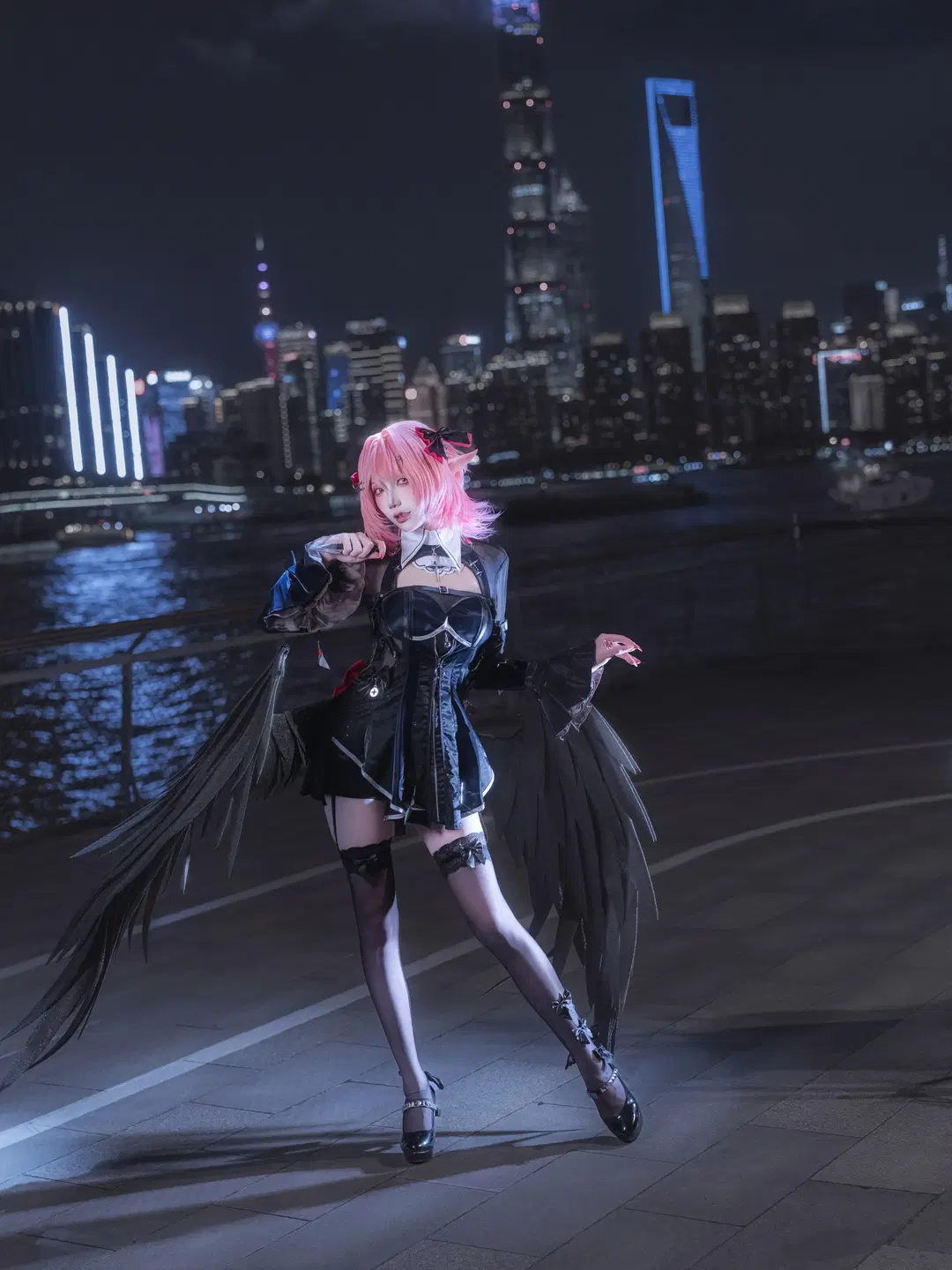 絕區零, cosplay, 夜景, 蕾米埃爾cos, 絲襪