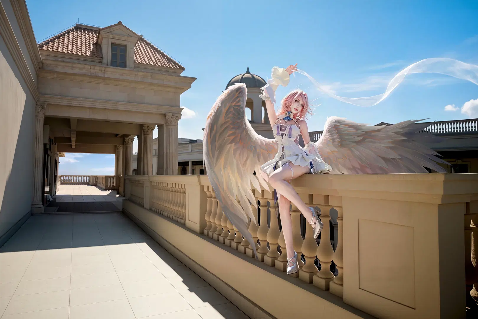 [Remielle cosplay] Accomplices' Everyday Life on a Zenless Zone Zero Rooftop by 桃田心Nya - Image 2