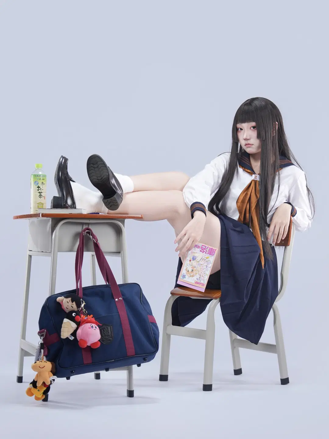 日系校供水手服日常感坐姿分享 - 果七 - 第11張