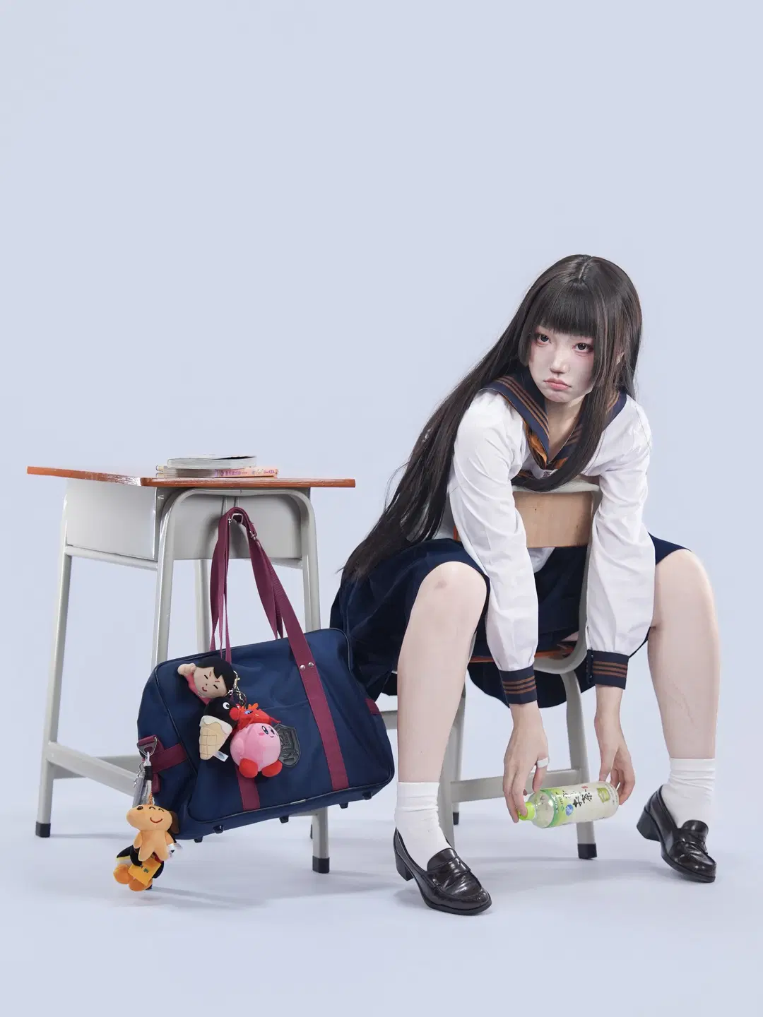 日系校供水手服日常感坐姿分享 - 果七 - 第4張
