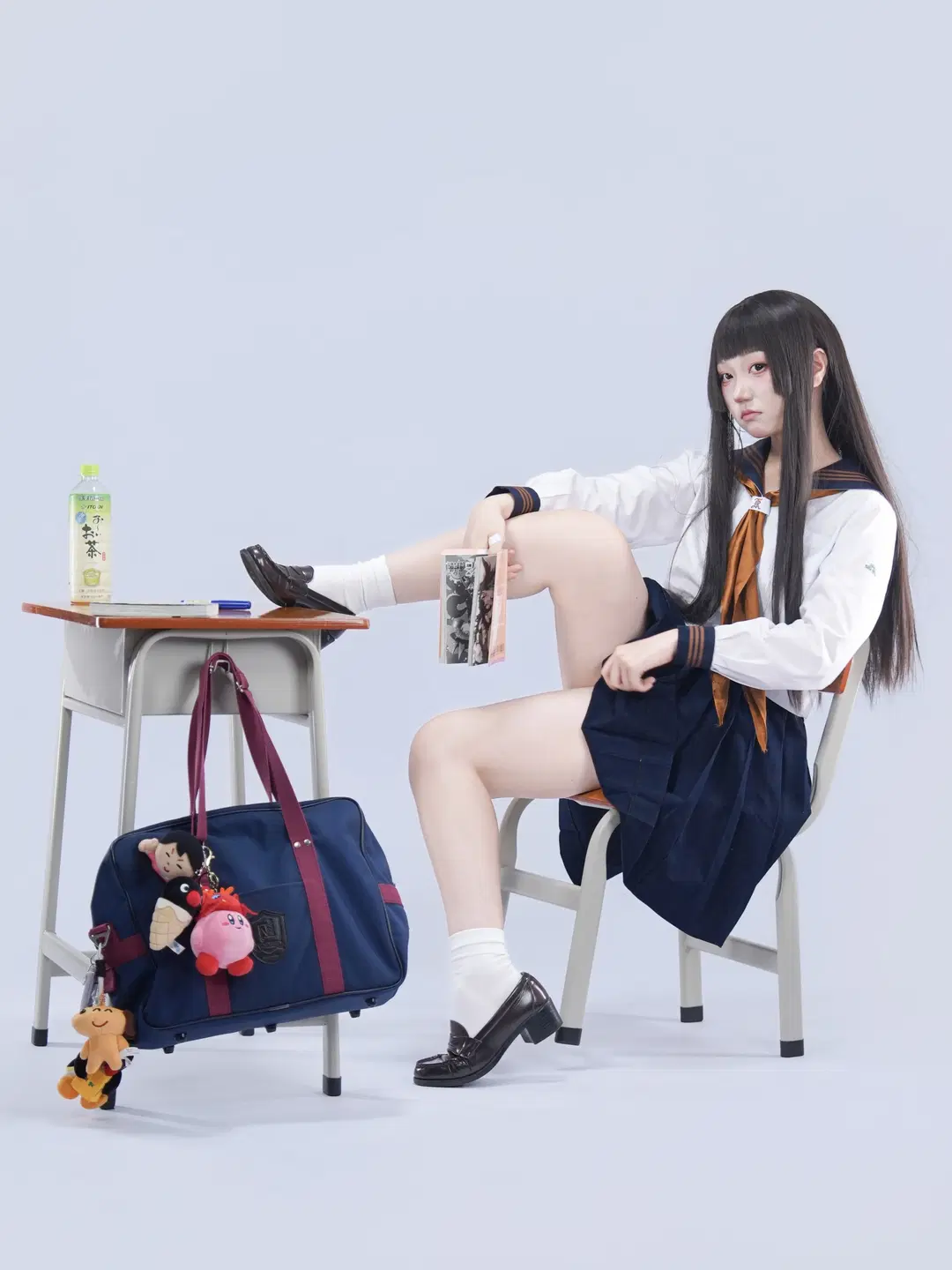 日系校供水手服日常感坐姿分享 - 果七 - 第8張