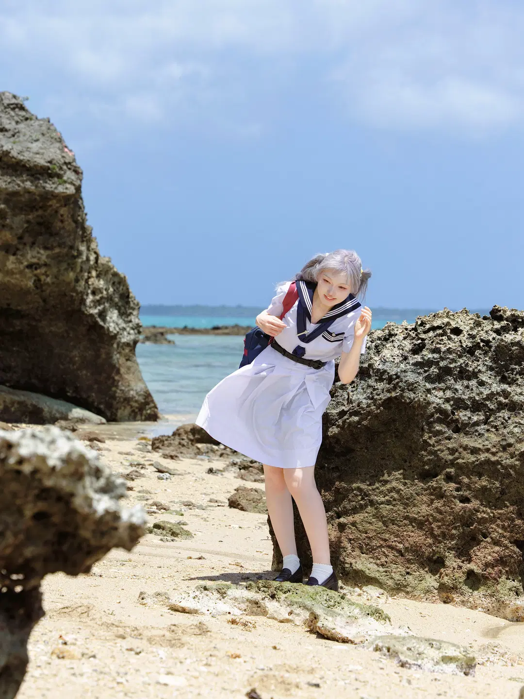 夏日海风里水手服的自然动感 - 果七 - 第2张