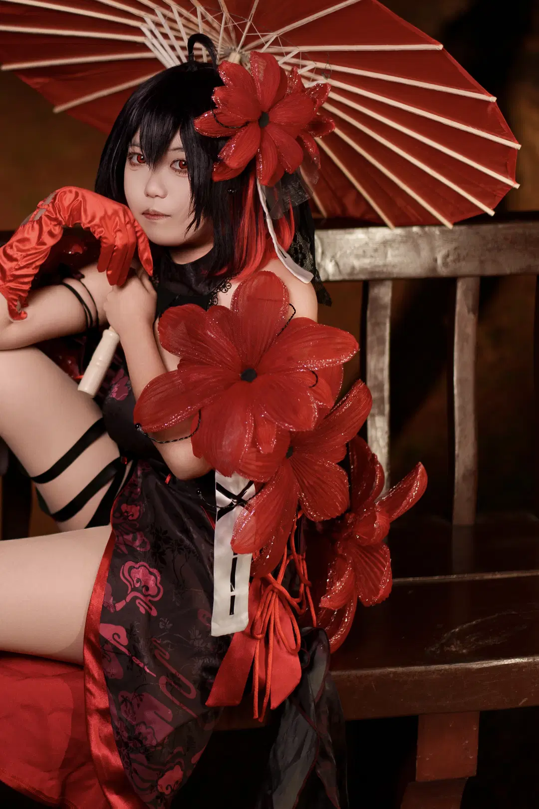 【黒ゼーレコスプレ】崩壊3rdの彼岸の蝶、傘を手に歩む - 壹柒是个脸盲怪 - 2枚目
