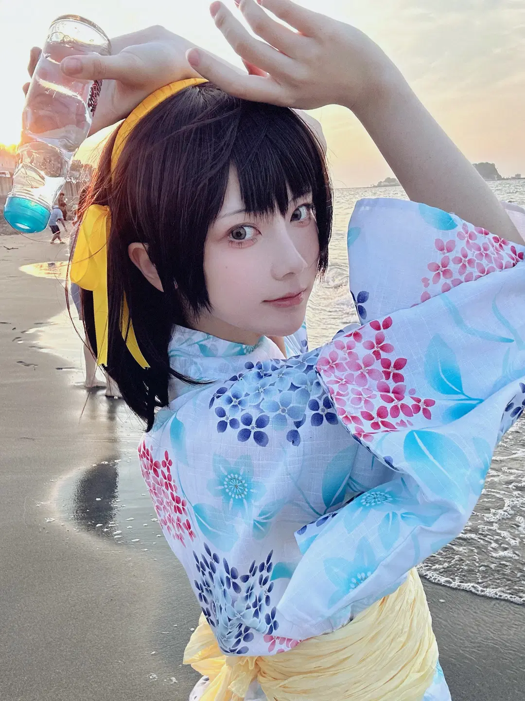 二次元コスプレ, 涼宮ハルヒコスプレ, 涼宮ハルヒの憂鬱, 浴衣, 鎌倉の紫陽花