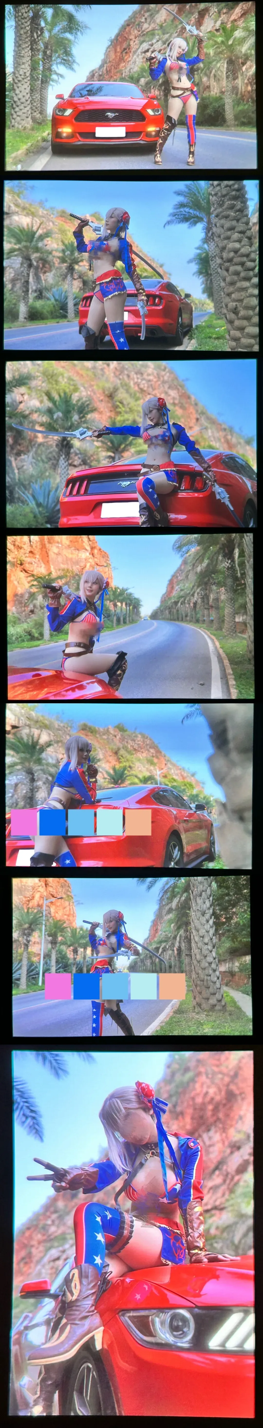FGO, cosplay攝影, 宮本武藏cos, 雲南外景, 紅色跑車 - 第4張