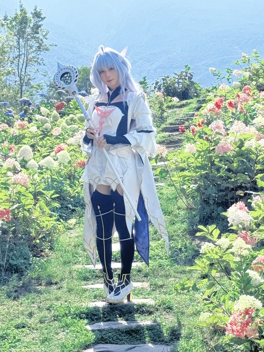 FGO, 黑丝, 花园外景, 梅林cos, 阿瓦隆女士